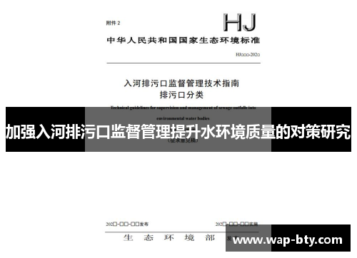 加强入河排污口监督管理提升水环境质量的对策研究